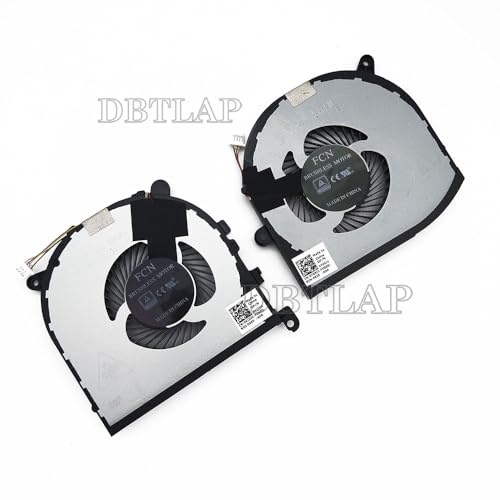 DBTLAP CPU + GPU Cooling Fan Compatible for Dell XPS 15 9560 Laptop DP/N 0VJ2HC 0TK9J1 0V9H8N DC28000GKF0 DC28000NHF0 FM86 DFS501105PQ0T 5V Fan