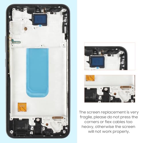 Tela de substituição para Samsung Galaxy A34 5G para Samsung A34 5G A346 LCD A346E A346B A346M Digitalizador Touch Screen Montagem completa com ferramentas de reparo (preto com moldura, sem impressão