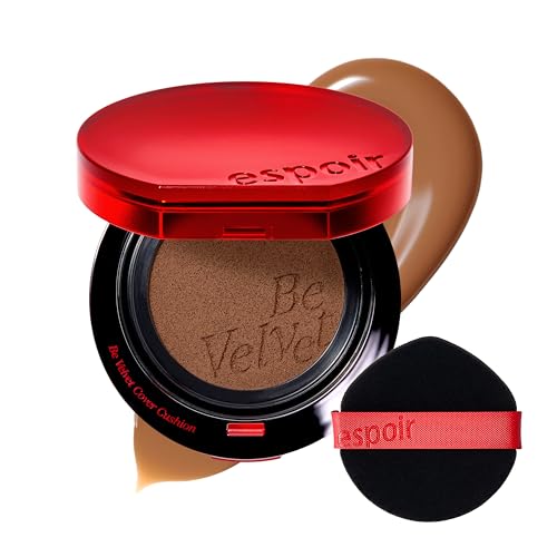 Image of ESPOIR Be Velvet Cushion Foundation #40 Sun Tan | Quick and Easy Coverage with Long-lasting Color by Zero Oxidation, Velvety Smooth Finish & Lightweight Formula, Vegan, Korean Makeup, 0.46 oz
