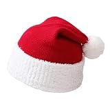 Glynisyz Baby Christmas Santa Knitted Hat for Unisex Toddler Newborn Infant Kids,Xmas Beanie Winter Hat