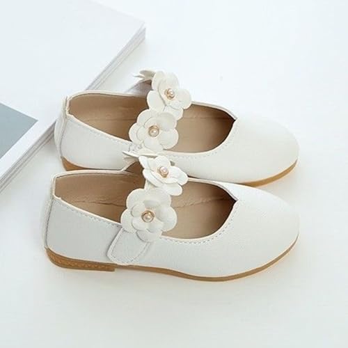 IWIHMIV Toddler Girls Flat Leather Dress Shoes Comfortable Non Slip Soft Soled Mary Jane Shoes for Wedding Party School4
