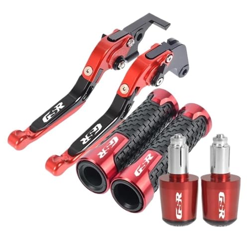 �̂��߂� �X�Y�LGSR600 GSR 600 2006-2011 �I�[�g�o�C�u���[�L�N���b�`���o�[ 7/8''22mm �n���h���G���h �n���h���o�[�O���b�v�G���h(Black red)