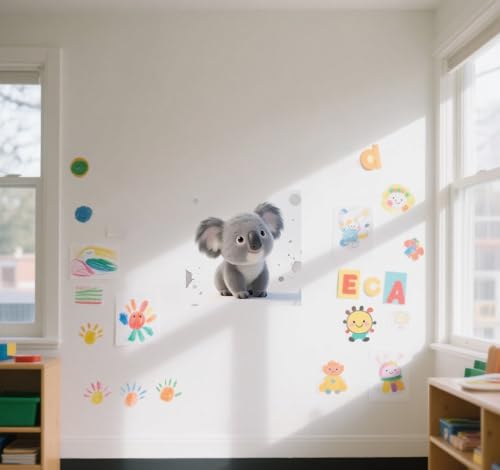 Vinilo decorativo Koala para pared infantil 11.8 x 11.8 pulg miniatura 5