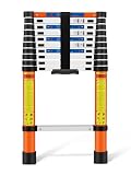 UthCracy Telescoping Ladder, 12.5 ft Thickening Aluminum Telescopic Extension Ladders Non-Slip, Port