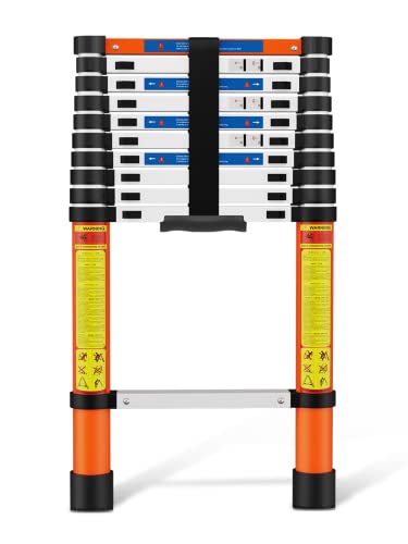 Uthcracy Telescoping Ladders Multi-Purpose Telescopic Extension Ladder 4.6M/15.1 Ft, Portable Aluminum Collapsible Compact Ladder For Motorhome Household Rv Or Outdoor Working,330Lb Max Capacity. #TOP18