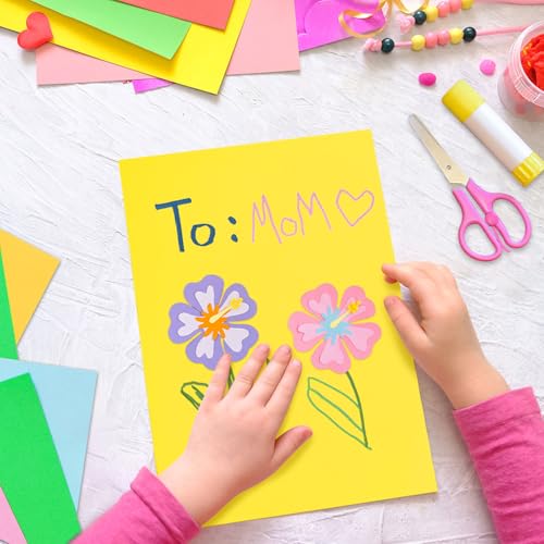 3 otters 200 Sheets Construction Paper, Cardstock Pack 8.5" x 11 ", Colored Cardstock Paper 65 lb/180 gsm, for Craft, Scrapbook, School Projects & Office, Back to School Supplies Classroom Must Have