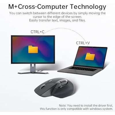 Rapoo MT760 Multi-Device Wireless Mouse, Bluetooth 5.0 and 2.4G Multi-Mode Connection, Up to 4 Devices, 11 Programmable Buttons, 4K DPI, 90 Days Battery Life, PC, Matte Black