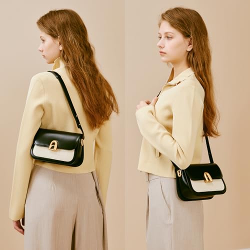 LA'FESTIN Genuine Leather Shoulder Purse for Women, Designer Handbag with Adjustable Strap, Going Out Crossbody Bag2