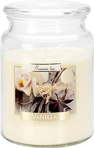 Bispol Large Scented Candle in Jar with Lid, Approx. 100 Hours Burn Time, Vanilla, Lavender, Orange, Cinnamon