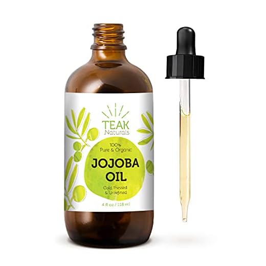 JOJOBA OIL by Teak Naturals, 100% Pure Cold Pressed Natural Unrefined Moisturizer for Skin Hair and Nails 4 oz