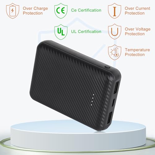 BIAL 12000mAh 5V 2.4A Heated Vest Battery Pack, Power Bank for Heated Vest/Heated Jacket,5v Rechargeable Battery Pack for USB Heated Clothes, Heated Blanket, Jacket, Sleeping Bag,Phone4