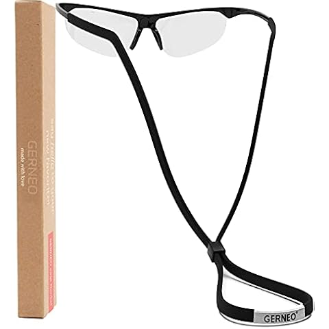 GERNEO® - DAS ORIGINAL - Premium Sportbrillenband & Brillenband Sport für Sportbrille, Sonnenbrille, Lesebrille - in schwarz - wasserfest Cover