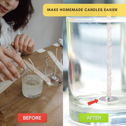 400 piezas de mechas con soporte metálico para velas miniatura 2