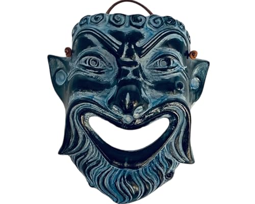 Ancient Greek Theater Comedy Mask,Plastic Sculpture, Wall Decor 15x14cm