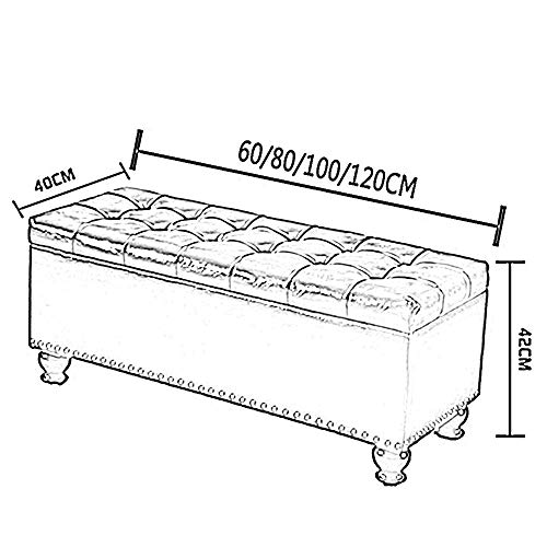 Otomano plegable de cuero sintético con capacidad de 150 kg 4