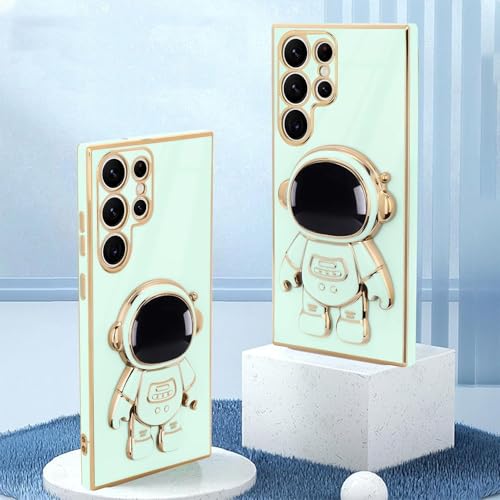 Image of for Samsung Galaxy S25 Ultra 5G Case Cute 3D Astronaut Stand Design Camera Protection Shockproof Soft Back Cover for Samsung Galaxy S25 Ultra 5G (Mint)