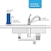 Ecosoft Countertop Water Filter System for Faucet Mount with Extra Filtration Cartridge - Blue