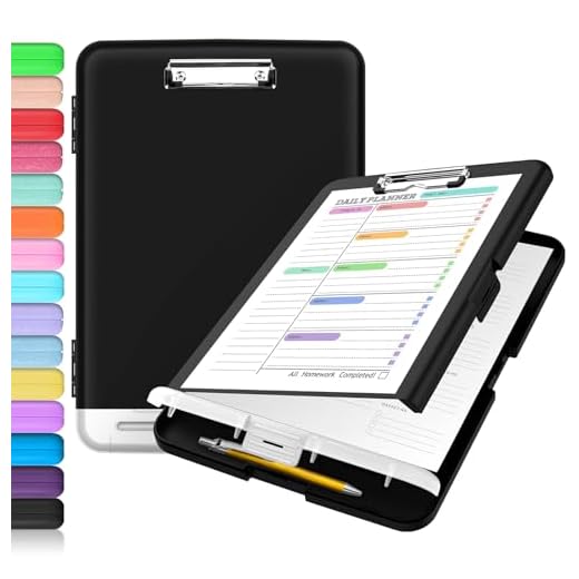 Sooez Clipboard with Storage, High Capacity Nursing Clipboards with Pen Holder, Heavy Duty Plastic Storage Clipboard with Low Profile Clip, Clipboard Folder, Teacher Must Haves, Office Supplies