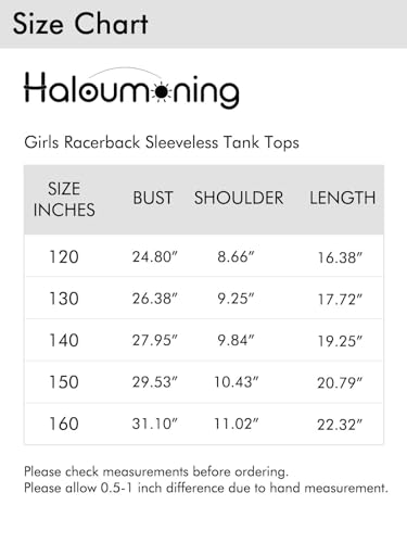 Haloumoning Meninas Regatas Sem Mangas, Esportivas, Leves, Fofas, Para O Verão, Roupa De Dança, 5 A