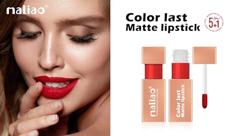Image of Maliao Color Last Matte Lipstick - Long-Lasting, Vibrant Shades (RASP BERRY)