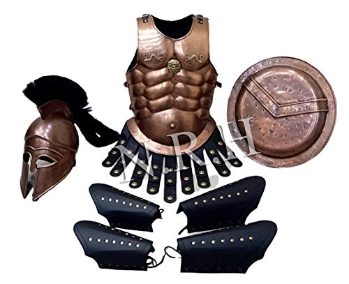 Armor Muscle Jacket Copper Greek HelmetArm & Leg Guard & Shield