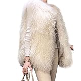 [Maison de TAO] [メゾンドタオ] ファーベスト 前あき 白 黒 ピンク グレー ロング オケージョン レディース (XL-XXL, 白)