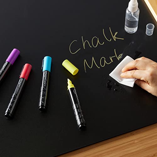 Image of Amazon Basics Bullet /Chisel Reversible Tip Liquid Chalk Markers, Erasable, Washable, Water-Based, Bold Point, 8-Pack, Bright Colors