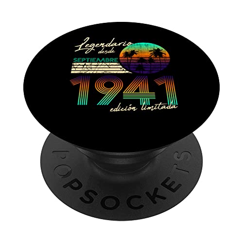 Cumpleaños Hombre Regalos Legendario Desde Septiembre 1941 PopSockets PopGrip Intercambiable