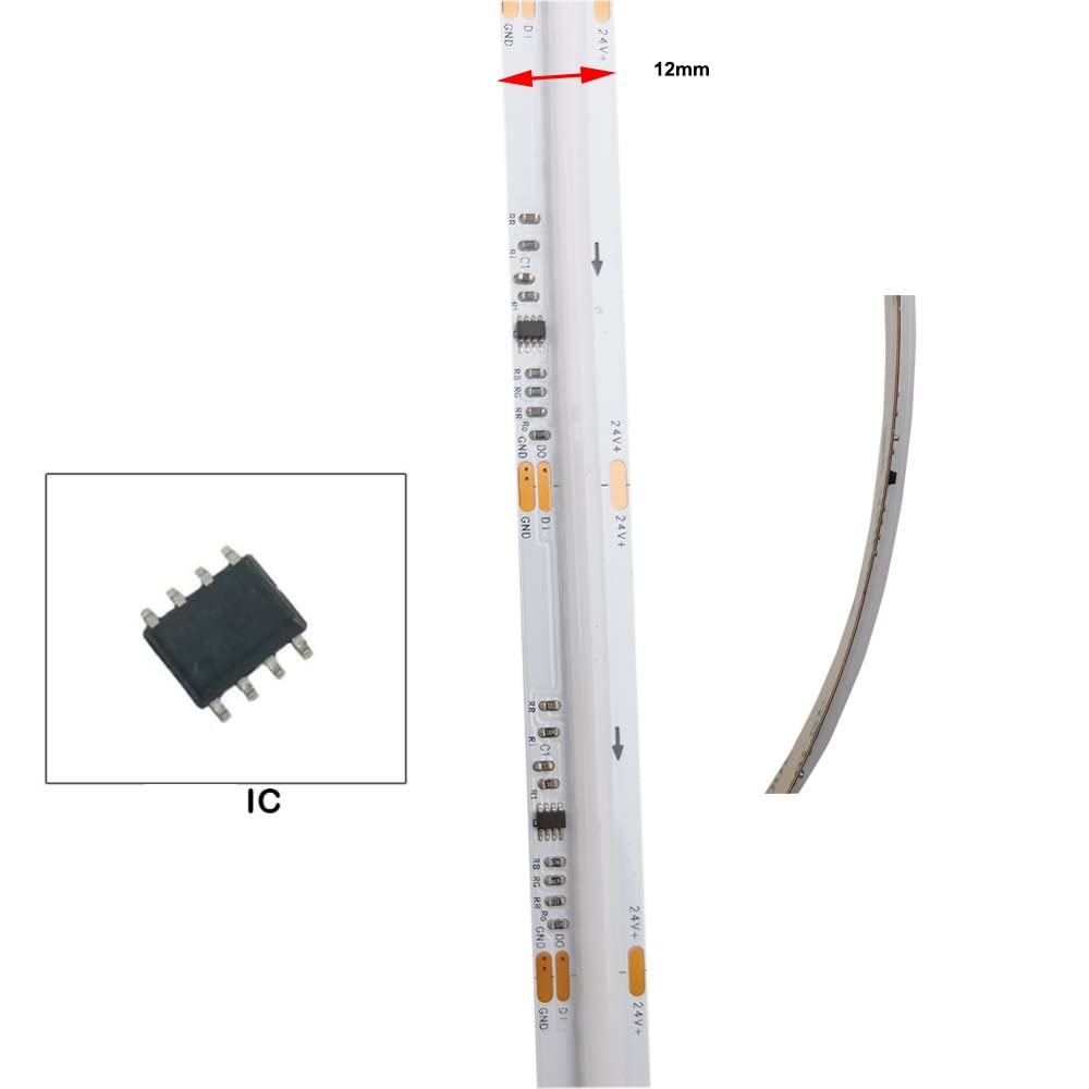 Tiras LED COB de colores completos 720 LEDs/m WS2811 Smart RGB direccionable magia digital pixeles luces DC12 V/24 V, no resistente al agua (WS2811 720LEDs COB 24 V)