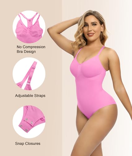 Image of SHAPERX Bodysuit for Women Tummy Control Shapewear Racerback Seamless Body Shaper Tank Top
