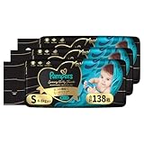 【テープ Sサイズ】パンパース オムツ ラグジュアリーシルキータッチ (4-8kg) 138枚(46枚×3パック) [ケース品]【Amazon.co.jp限定】