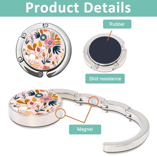 Image of HASTHIP 3Pcs Foldable Hook, Womens Bag Table Hanger Collection Desk Hooks | Bag Holder Hook for Tables, Keeps Handbags Off Floors, Aluminum Alloy, 3-Piece Folding Set, Contact Support for Help