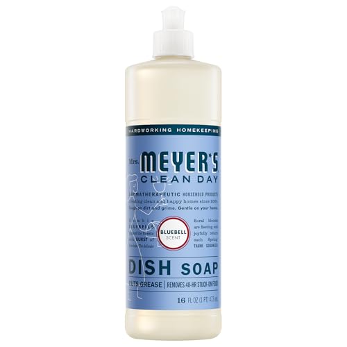Image of MRS. MEYER'S CLEAN DAY Liquid Dish Soap, Bluebell Scent, 16 Fl Oz Bottle