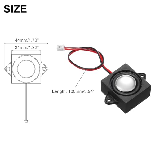 QUARKZMAN 1 Stück Lautsprecher 3 Watt 4 Ohm Mini-Lautsprecher Mikro-Lautsprecher mit JST-PH2.0-Schnittstelle für kleine elektronische Projekte Werbemaschinen LCD-Fernseher Monitore