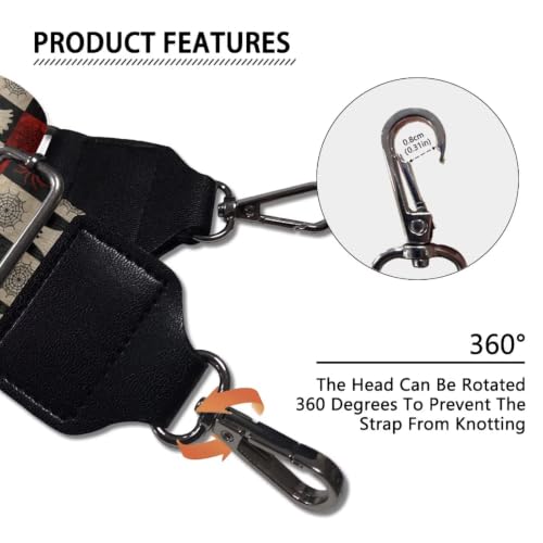 Image of Adjustable Purse Strap for Women, Crossbody Wide Handbag Strap Replacement, Sturdy Bag Strap with Silver Hardware