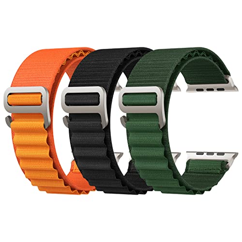 Nylon Alpine Loop Compatible con Correas Apple Watch 42mm 44mm 45mm 49mm, Correa de...