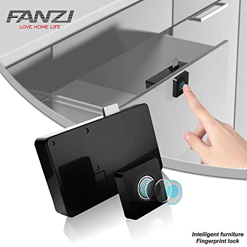 FANZI Fingerprint Lock,Smart Cabinet Locks,Biometric Keyless Furniture Drawer Cabinet Wardrobe Fingerprint Locks