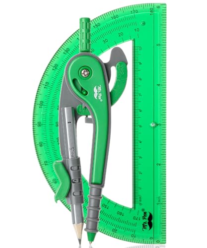 Mr. Pen- Compass and Protractor Set, Math Compass for Geometry and Drawing