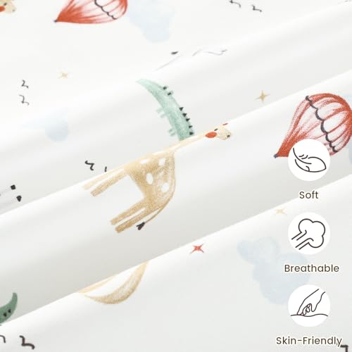 Image of david's kids 3 Pack Mini Crib Sheets, Soft Breathable Premium Pack N Play Sheets for Baby Boys Girls Neutral, Playard and Mini Crib Mattresses, Animals