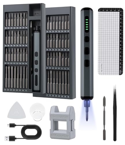 Hixava 72 en 1 Kit Tournevis de Précision Mini Tournevis Electrique Sans Fil Set de Tournevis de...