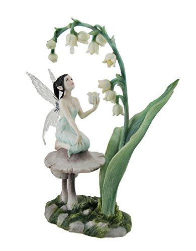 Estatua de Hada de Flores Lirio del Valle 11 Pulgadas