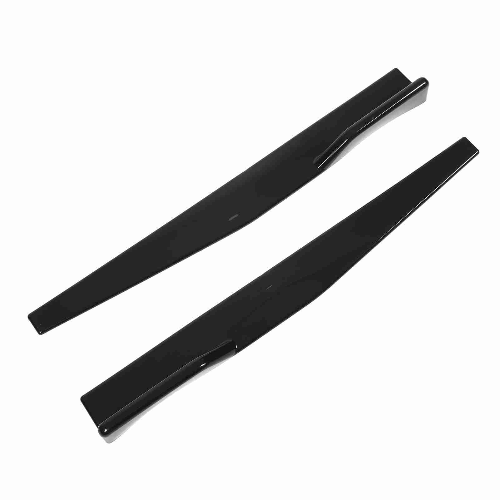 Karlak 2PCS Boczna Spódnica Winglet Wing Spoiler Błyszcząca Czarna Redukuj odporność na Powietrze 860 Mm ABS Universal z Korpusem Samochodu, Zamiennik na Siedzący, Pasujący do A3,