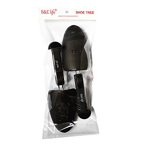B&E LIFE Practical Plastic Adjustable Length Men Tree Shoe Stretcher Boot Holder (2 Pairs Black) - Thumbnail 7