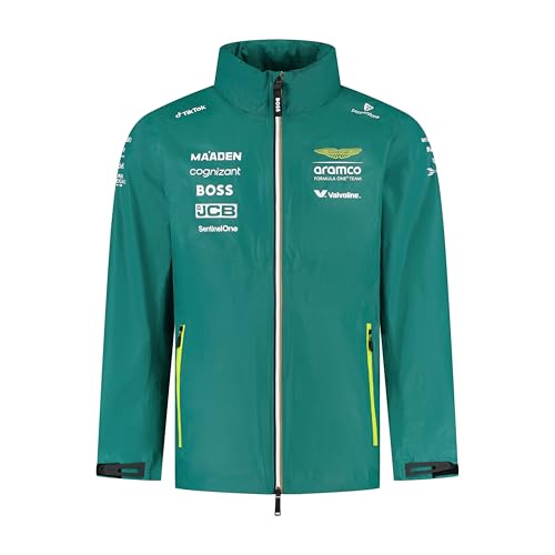 Aston Martin F1 2025 Team Rain Jacket Green