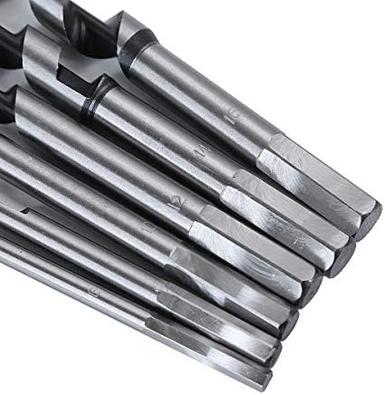 TOPWAY Auger Bits Set 6PCs, 6-16mm Hex Shank 230mm Long Carbon Steel Wood Spiral Twist Drill Bit for Woodworking Metal Plastic Hole Drilling 130230