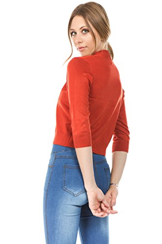 Image of Cielo Women's Soft Solid Open Front 3 /4 Sleeve Sweater Cardigan