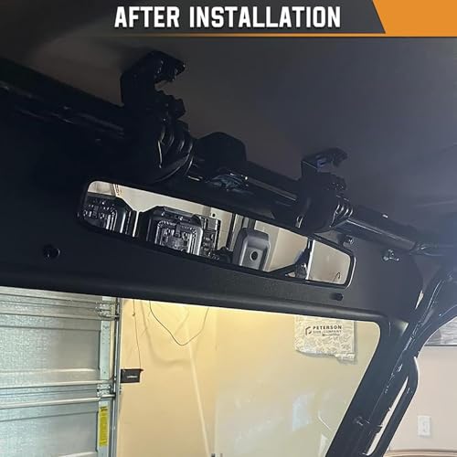Espejo retrovisor central UTV de aluminio convexo con abrazadera de montaje 3
