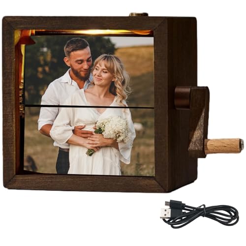 Custom Photo Flipbook Frame Animation, Personalized Machine Mechanical Hand-cranked...
