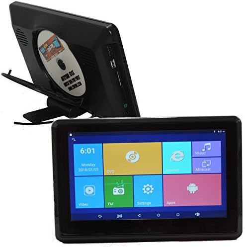 [Pair] Autotain Edge 10.1 inch [Android 6 + DVD] Slim Active Headrest DVD Players +1080p +WiFi Mirroring
