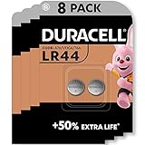 Duracell Specialty LR44 Alkali-Knopfzelle 1,5 V, 8er-Packung (76A/A76/V13GA) entwickelt für die Verwendung in Spielsachen, Taschenrechnern und Messgeräten [Amazon exklusiv]
